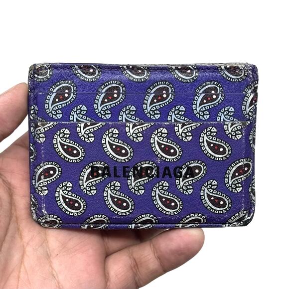 Balenciaga Paisley Cardholder Wallet - Picture 2 of 14